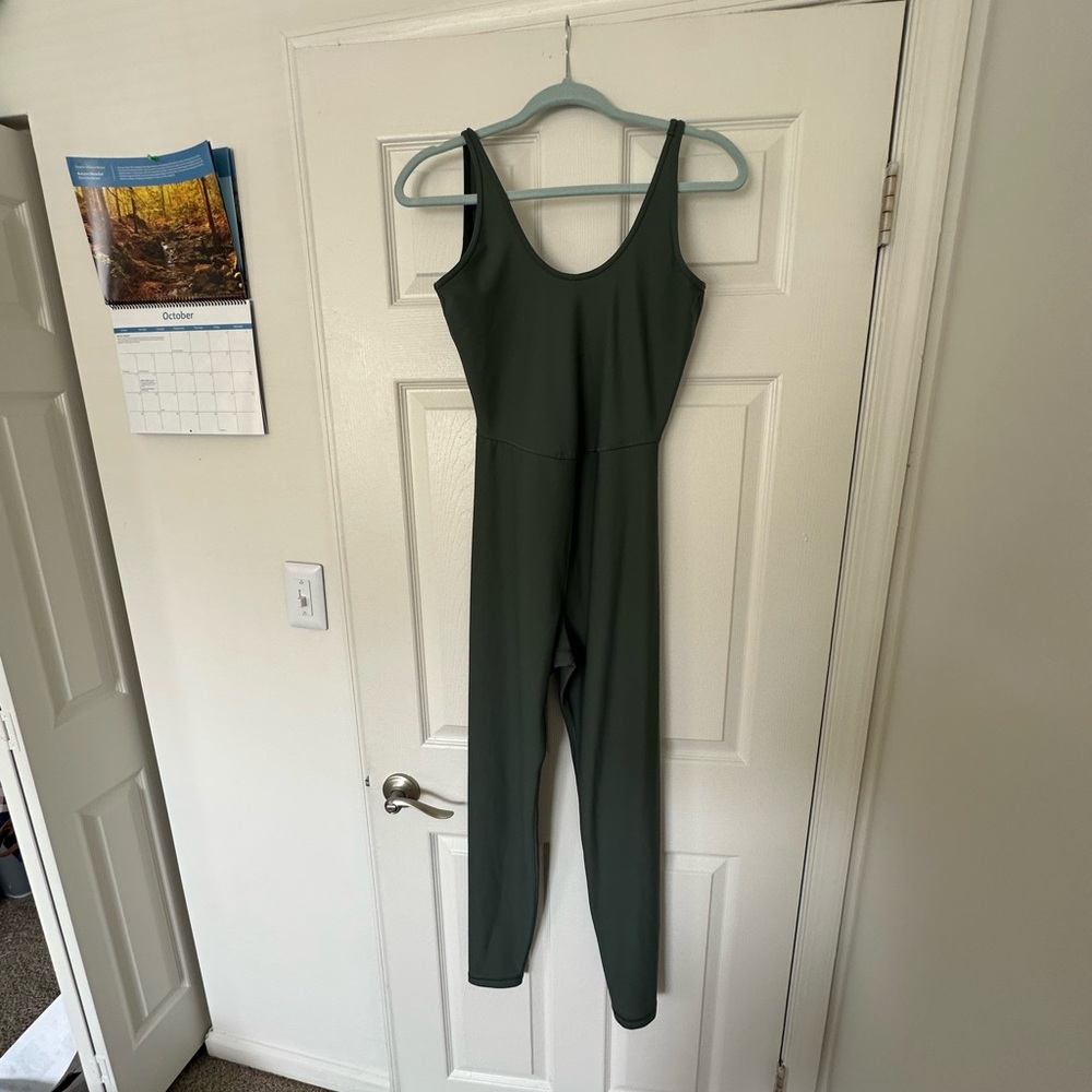 Old Navy Olive Green High-Rise Jumpsuit Leggings